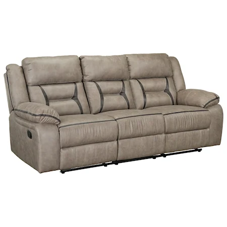 Casual Power Reclining Sofa with Drop Down Center